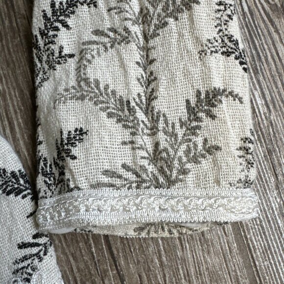 2/$18 Sale! Coldwater Creek Blazer Womens 1X Beaded Cotton Embroidered Boho Boxy - Picture 6 of 11